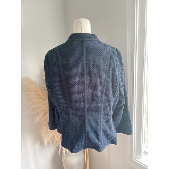 Gap Navy Eyelet Blazer Jacket Women’s XL Lightweight Business Casual Coat - Picture 7 of 10